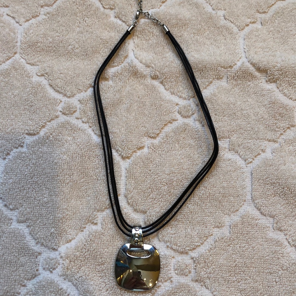 Leather strap necklace